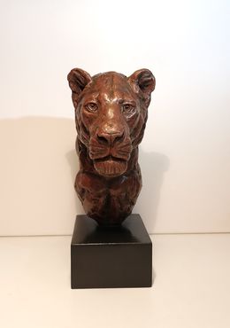 Sculpture, Buste lionne, Valerian Sioridzé