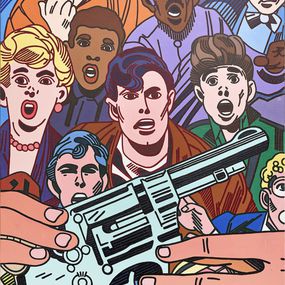 Painting, The gun, Erró