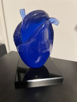 Sculpture, Blue Heart, cObo