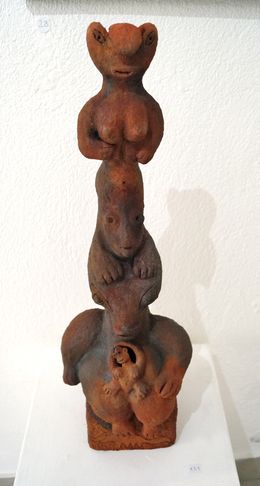 Sculpture, Grand totem - l'esprit du feu, Raâk