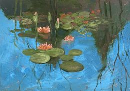 Painting, Tranquil Pond Symphony, Dasha Pogodina