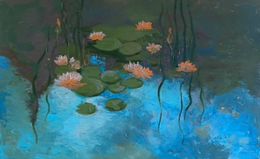 Painting, Monet garden, Dasha Pogodina