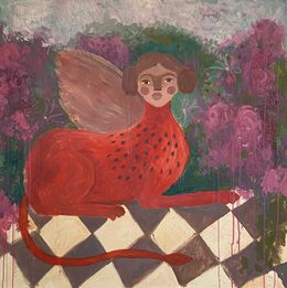 Painting, Garden guardian, Dasha Pogodina