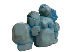 Sculpture, Petite alanguie bleue, Marie Fang