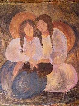 Painting, Little Woman, Dasha Pogodina