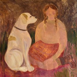 Painting, Best friends, Dasha Pogodina