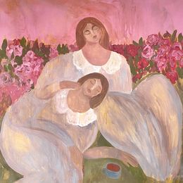 Painting, While waiting call for dinner, Dasha Pogodina