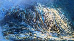 Painting, Nature, des herbes et du vent, Nadine Pillon