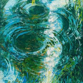 Eau et reflet , balayant ses larmes..., Nadine Pillon