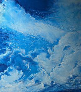 Painting, Bleu du ciel, Nadine Pillon