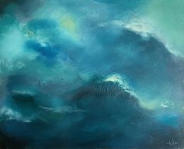 Painting, Les Walkyries (paysage marin, mer, vagues, nuages, océan), Sabine Eichler