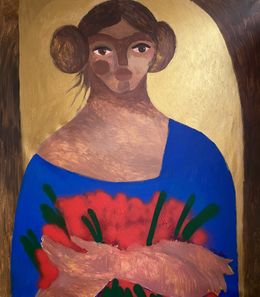 Painting, Madonna with roses, Dasha Pogodina