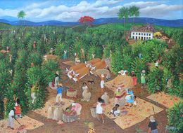Painting, Une bonne cueillette, Mara Toledo