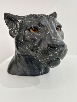 Sculpture, Jaguar head, Chris Tap