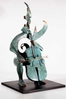 Sculpture, Violoncelliste, Etienne