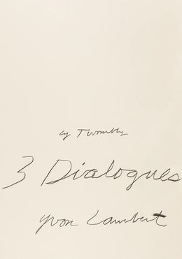 Print, 3 dialogues, Cy Twombly