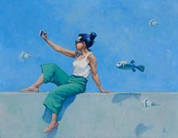 Painting, Eat fugu fish, Kateryniuk Oleg