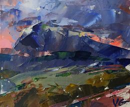 Painting, "Mountain sunset" - series Denia, Volodymyr Gluhomanyuk