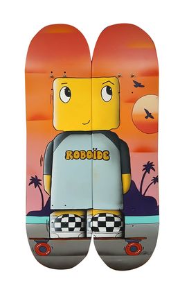 Painting, Roboïde Skate off the wall 2, PRAB'Z