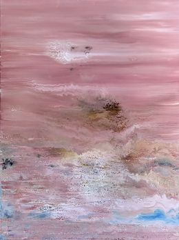 Painting, Blurred pink landscape, Enric Correa