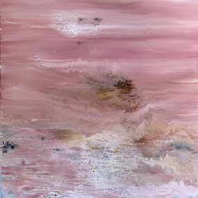 Painting, Blurred pink landscape, Enric Correa