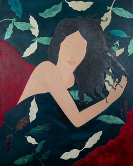 Painting, Rêveuse, Fannie Iribarnegaray