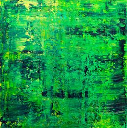 Painting, Symphony in Green, Behshad Arjomandi