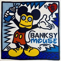 Painting, Banksy Mouse, OJA