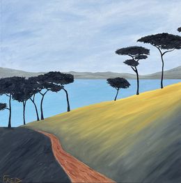 Painting, Le sentier côtier, Frédéric Cadiou