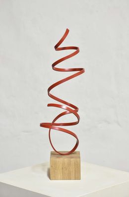 Sculpture, Serpentant "hélicoïde rouge", Yannick Bouillault