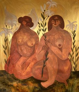 Painting, Hail, thou that art highly favoured, the Lord is with thee: blessed art thou among women, Dasha Pogodina