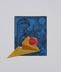 Painting, Untitled. Unique embroidery artwork from the Durero series, Ana Seggiaro