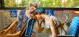 Painting, Bus Girls, Mayer Azar