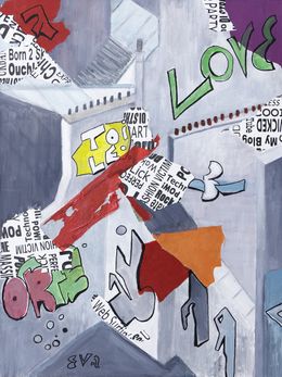 Painting, Street Art - Abstraction graphique, Eva Schmidt
