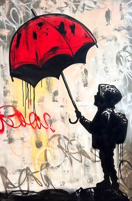 Painting, Umbrella Boy, Gunnar Zyl