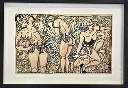 Painting, Tournant, tournant, délirants, la danseuse multipliée en délire de Joséphine, Robert Combas