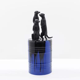 Sculpture, Les suricates - Blue, Mauro Corda